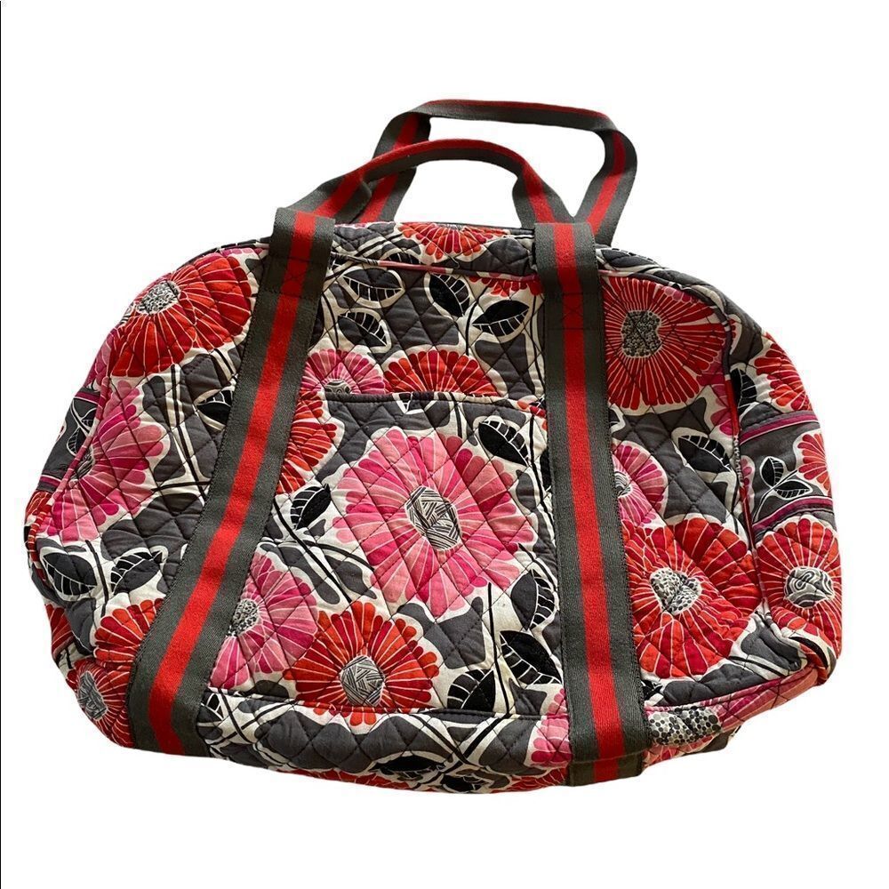 Vera Bradley Cherry Blooms Print Red/Black Overnight‎ Bag